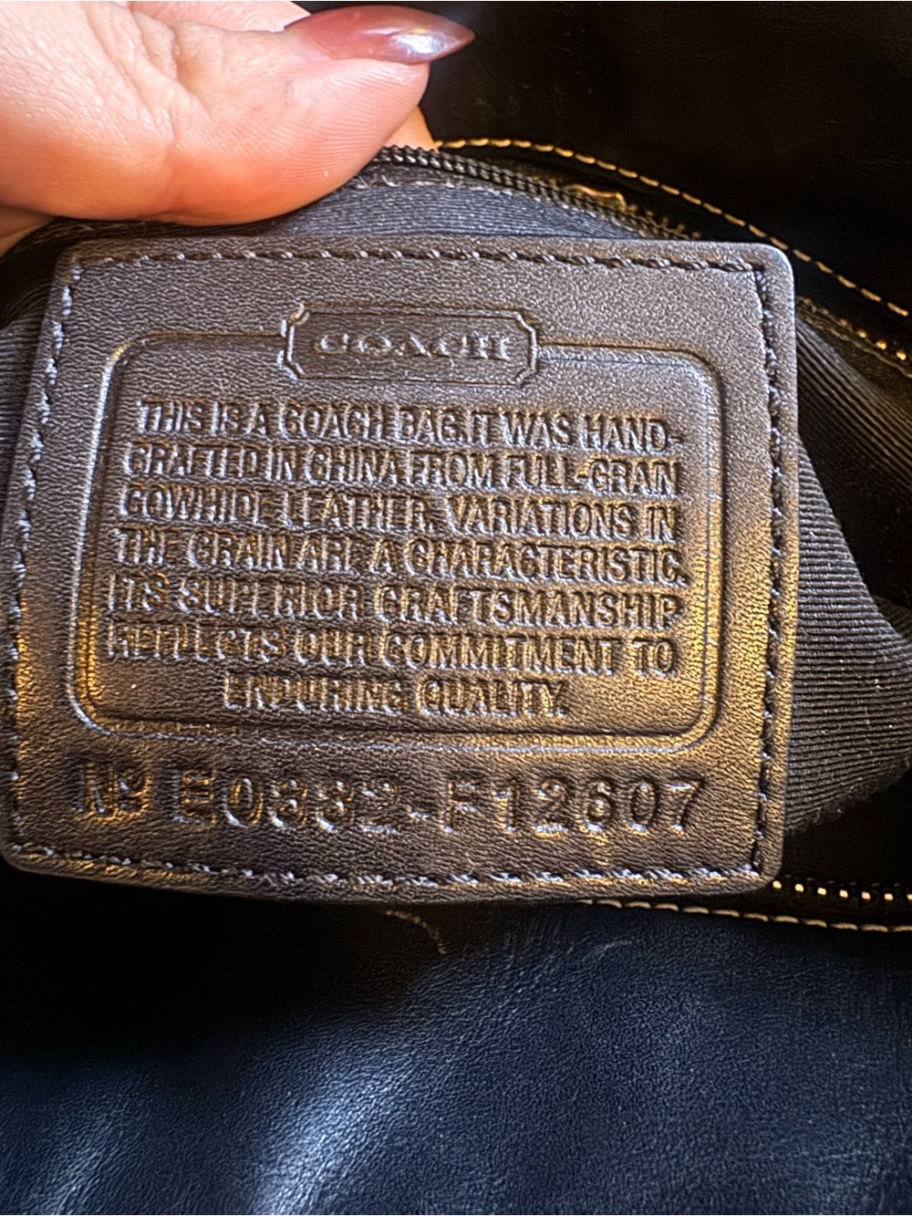 Vintage Coach Hampton tote bag 12607 black - Picture 8 of 9